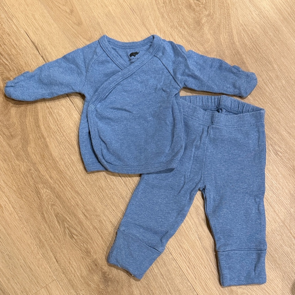 Monica + Andy Blue Newborn Outfit Set
